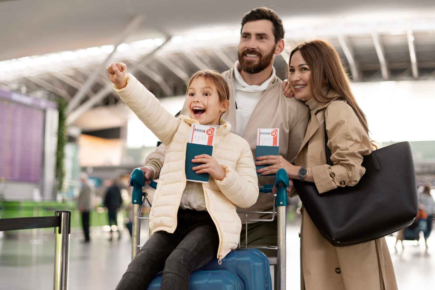 Happy family reunited through child visa program